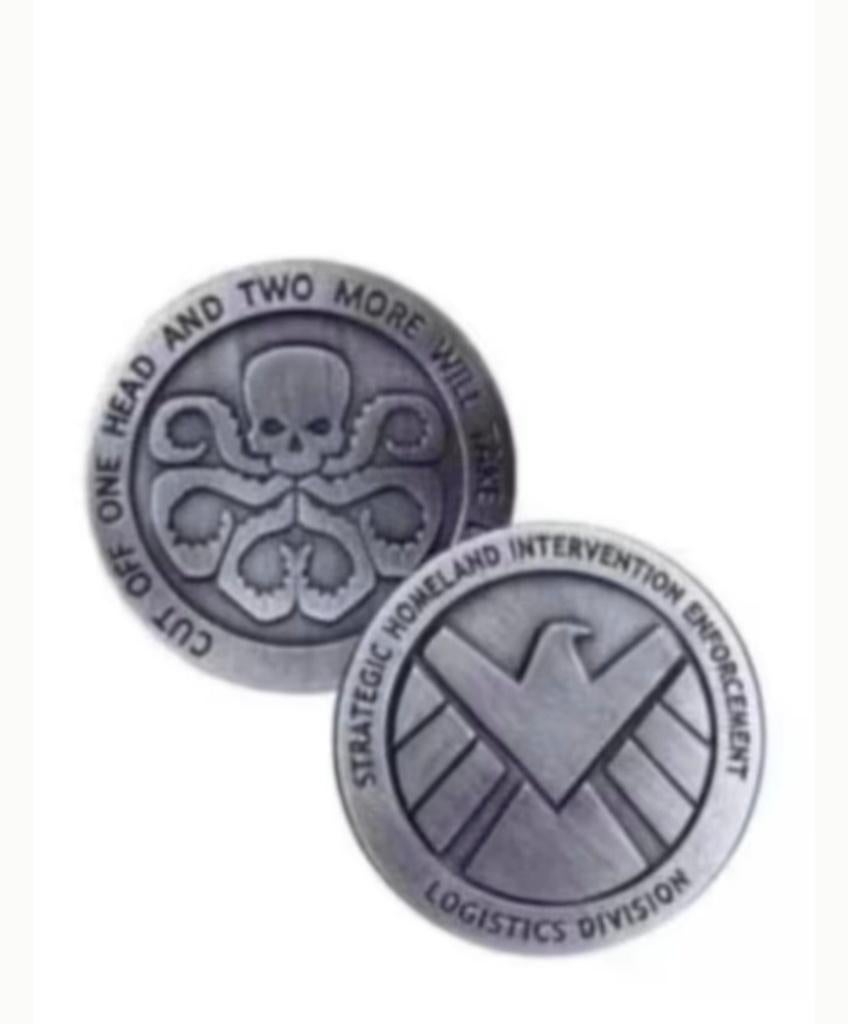 USA S.H.I.E.L.D.Agent Coin / munt Hydra in plastic capsul., Ophalen of Verzenden, Buitenland, Munten