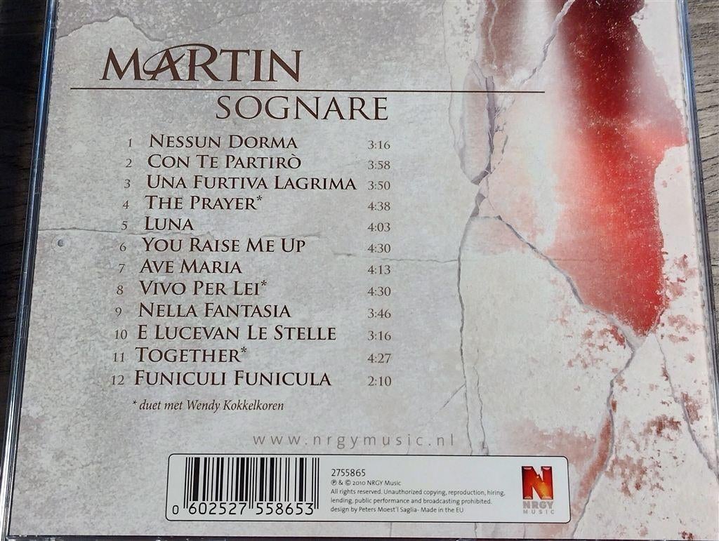 Martin ‎– Sognare, Ophalen of Verzenden, Classicisme, Zo goed als nieuw, Kamermuziek