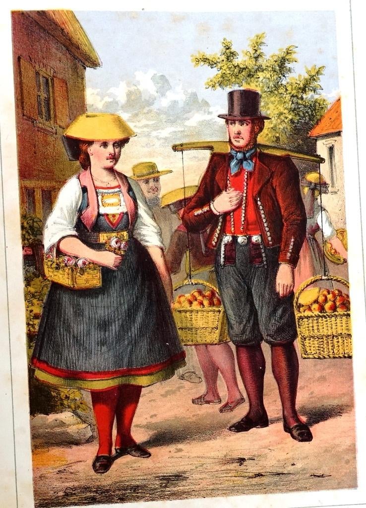 Geschiedenis der Europeesche Volken 1874 met 8 Chromolitho's, Ophalen of Verzenden