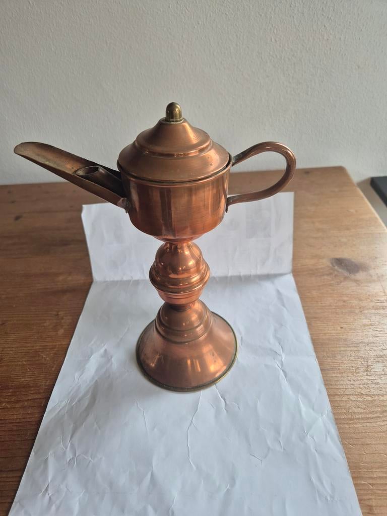 Koperen olijfkannetje, Antiek en Kunst, Ophalen of Verzenden, Koper