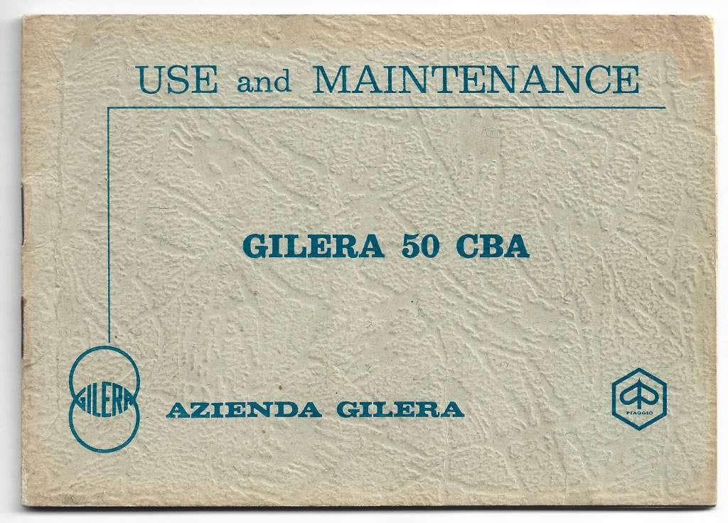 Gilera 50 CBA manual handleiding Holland model (7429z), Ophalen of Verzenden, Zo goed als nieuw