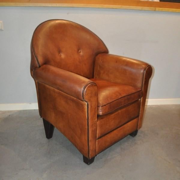 Schapenleren Bart van Bekhoven, Huis en Inrichting, Fauteuils, Ophalen of Verzenden, Gebruikt, 75 tot 100 cm, Leer