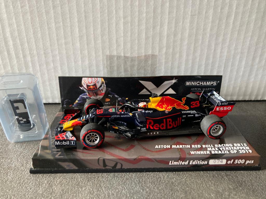 ✅ Max Verstappen 1:43 editie 56 Winner Brazil GP 2019 RB15, Verzamelen, Automerken, Motoren en Formule 1, Nieuw, Formule 1, Ophalen of Verzenden