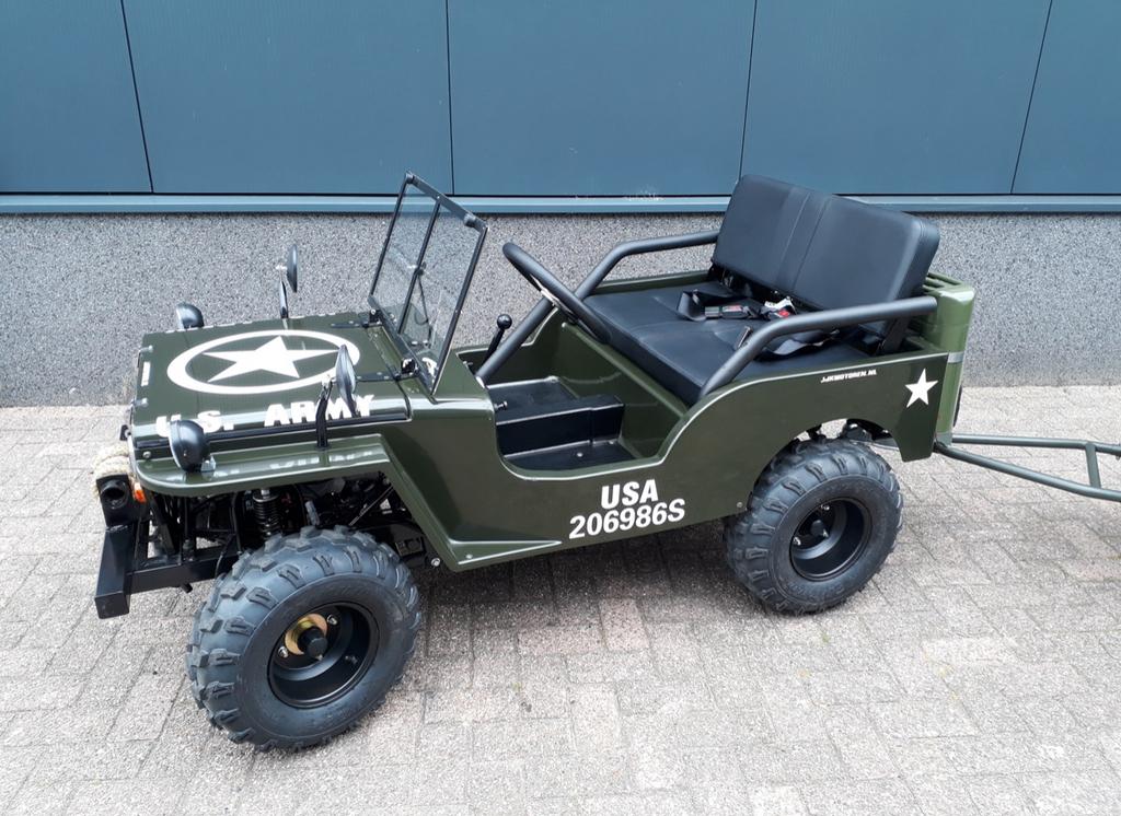 Willys Mini Jeep–NIEUW -150 cc full options|Direct leverbaar, Motoren, Quads en Trikes, 1 cilinder, Ophalen