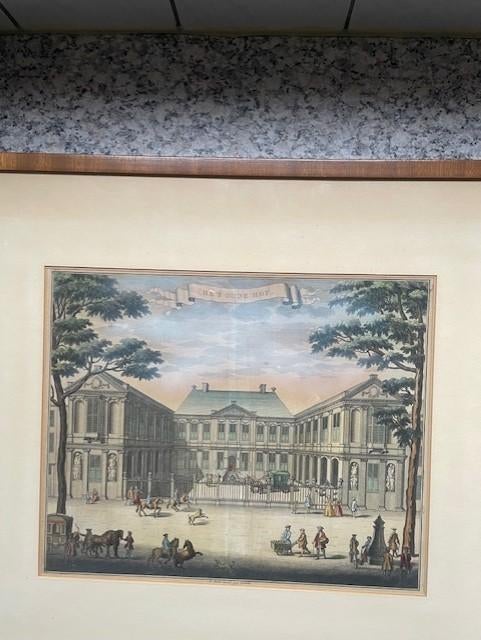 antieke ets  Den Haag, Ophalen