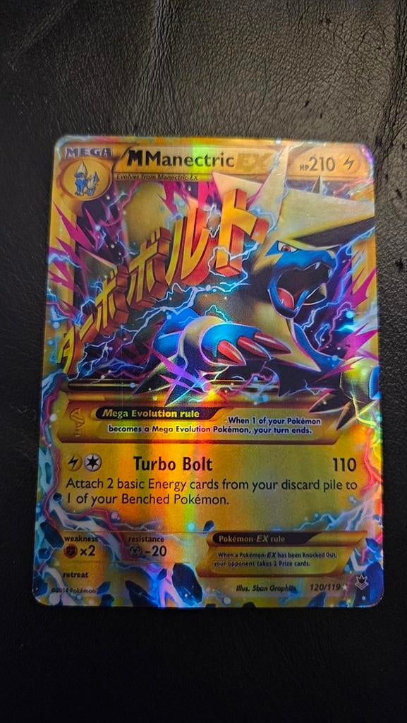 Pokemon kaart M Manectric-EX 120/119, Ophalen of Verzenden, Zo goed als nieuw, Losse kaart, Foil