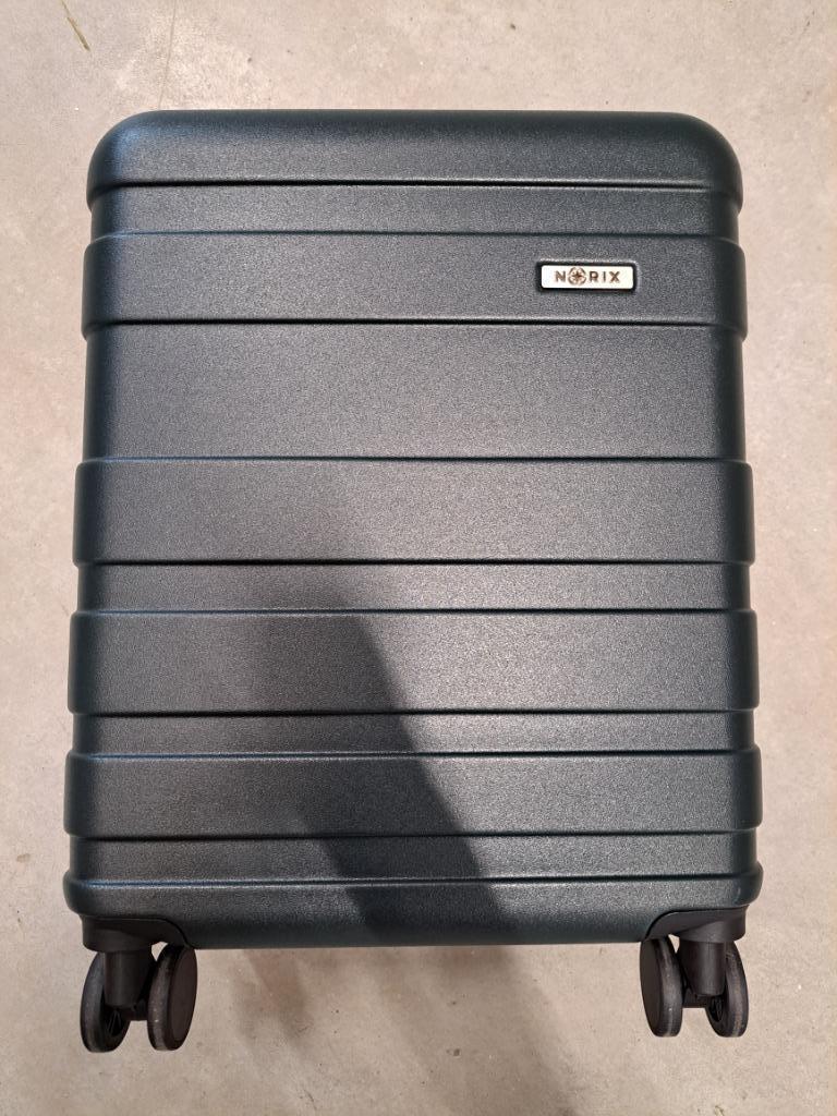 Handbagage koffer 55x40x20 - 43L - Norix - Forest Green, Wieltjes, 50 tot 60 cm, Hard kunststof, Ophalen of Verzenden