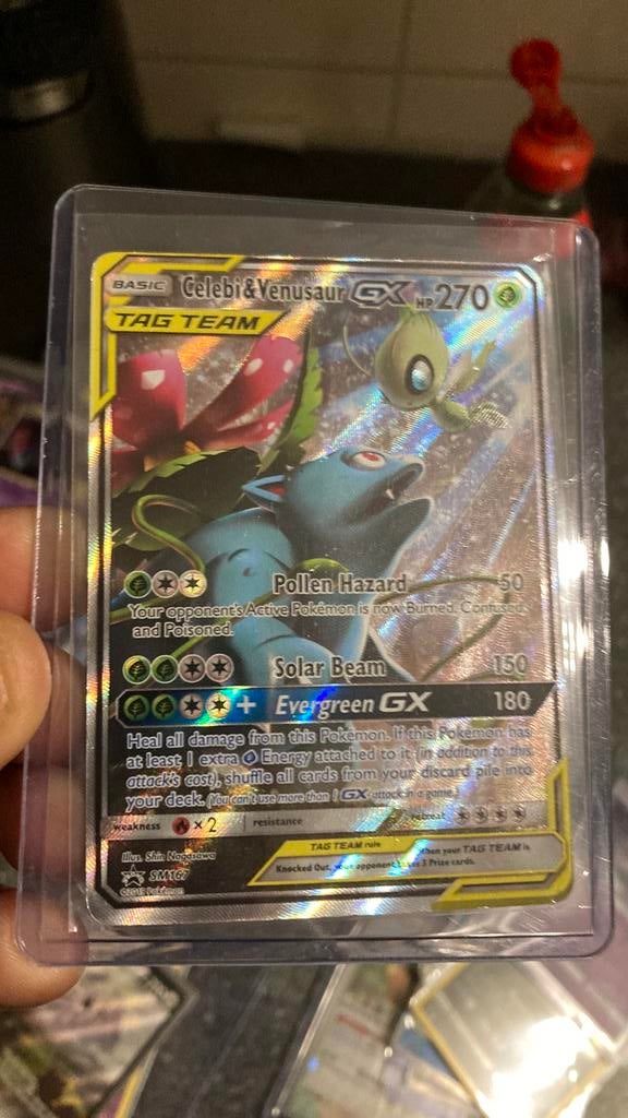 Pokemon kaart celebi venusaur promo GX, Hobby en Vrije tijd, Verzamelkaartspellen | Pokémon, Zo goed als nieuw, Ophalen of Verzenden