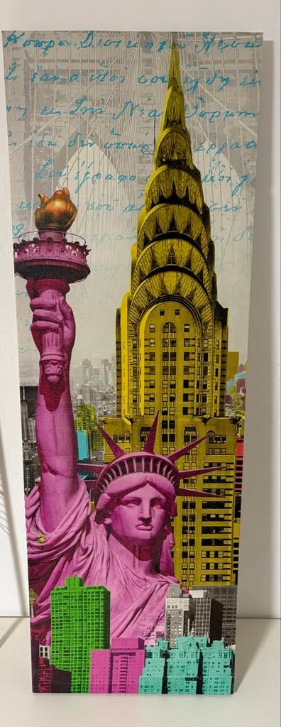 Canvas Schilderij New York, Huis en Inrichting, Woonaccessoires | Wanddecoraties, Ophalen, Gebruikt