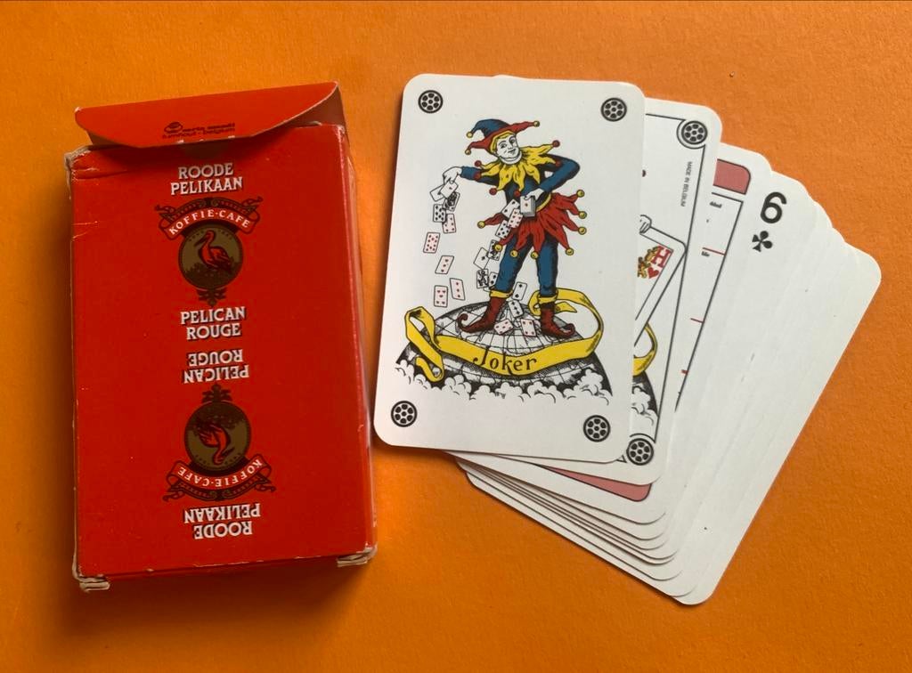 Carta Mundi Roode Pelikaan Koffie Kaartspel, Ophalen of Verzenden, Gebruikt, Speelkaart(en)