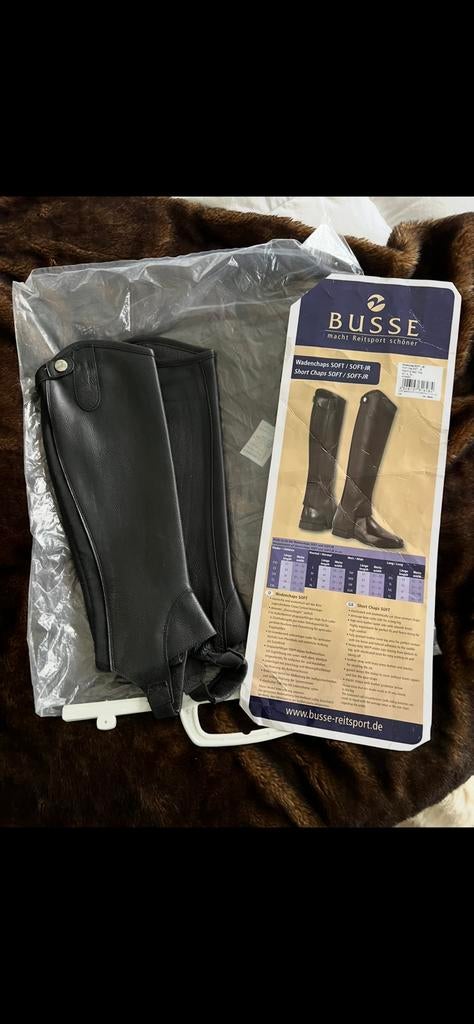 Busse chaps kinderen maat xl zie foto tabel nieuw., Dieren en Toebehoren, Paardrijkleding, Kinderen, Dressuur, Ophalen of Verzenden