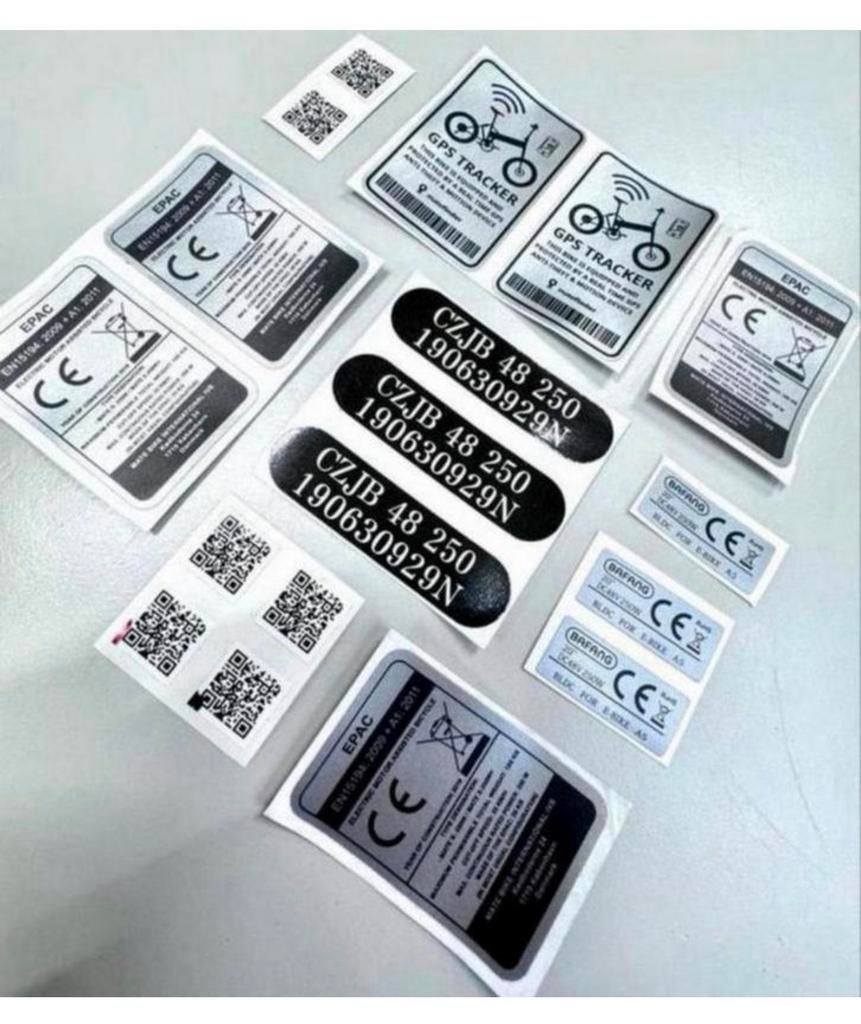 MATE X 250W Epac vervanging stickers sticker-set voor E-Bike, Ophalen of Verzenden, Nieuw