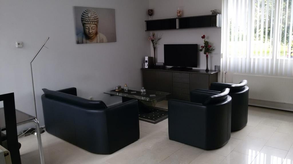 Design bankstel en 2 fautteuils van het merk Leolux fabio, Ophalen, Zo goed als nieuw, 75 tot 100 cm