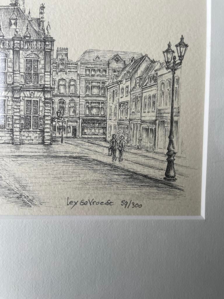 Kunstwerk Ley de Vroese - Gemeentehuis, Antiek en Kunst, Ophalen of Verzenden