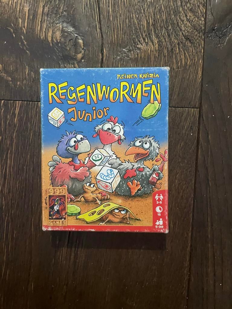 Regenwormen Junior - Compleet!, Hobby en Vrije tijd, Gezelschapsspellen | Kaartspellen, Een of twee spelers, Ophalen of Verzenden