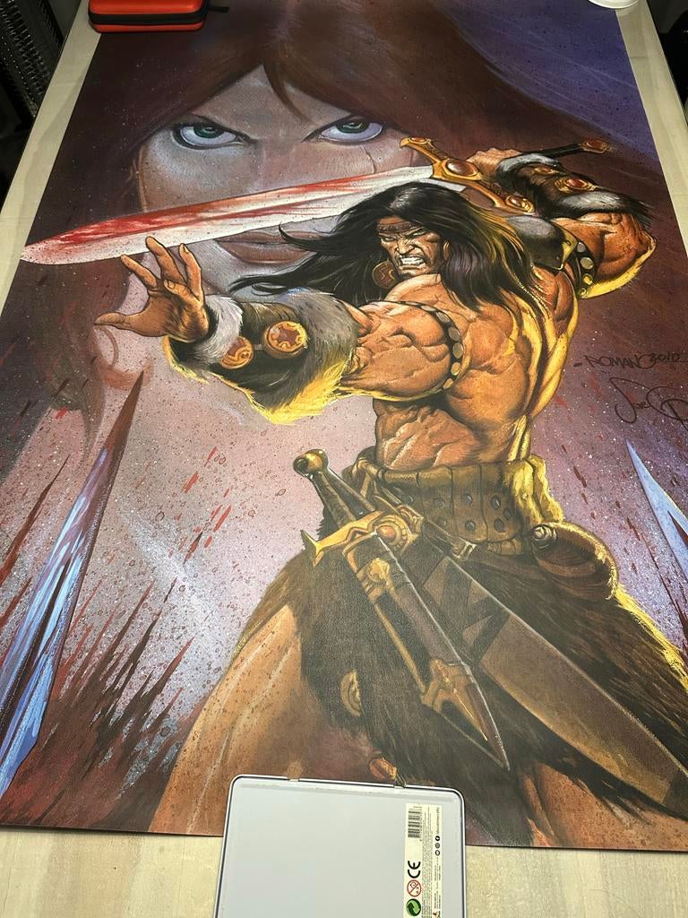 Conan de Barbaar . Mega poster . Romano Molenaar en Jorg, Boeken, Eén comic, Ophalen of Verzenden, Gelezen, Amerika