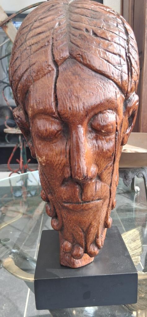 Schitterend beeld hoofd van christus, Antiek en Kunst, Ophalen of Verzenden