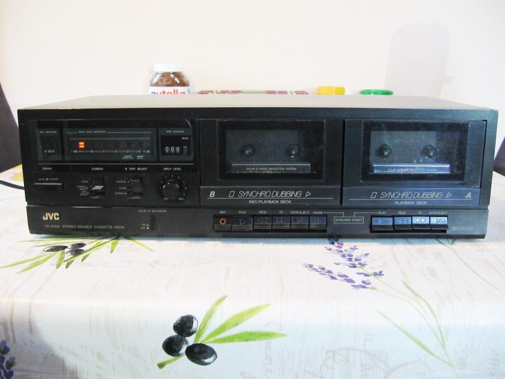 JVC TD-W103 dubbel cassettedeck, loop of sloop, Audio, Tv en Foto, Cassettedecks, Dubbel, JVC, Ophalen of Verzenden