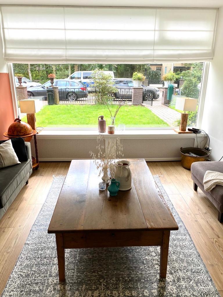 Frans Eikenhouten Salontafel, Huis en Inrichting, Tafels | Salontafels, Ophalen, Gebruikt, 100 tot 150 cm, Eikenhout