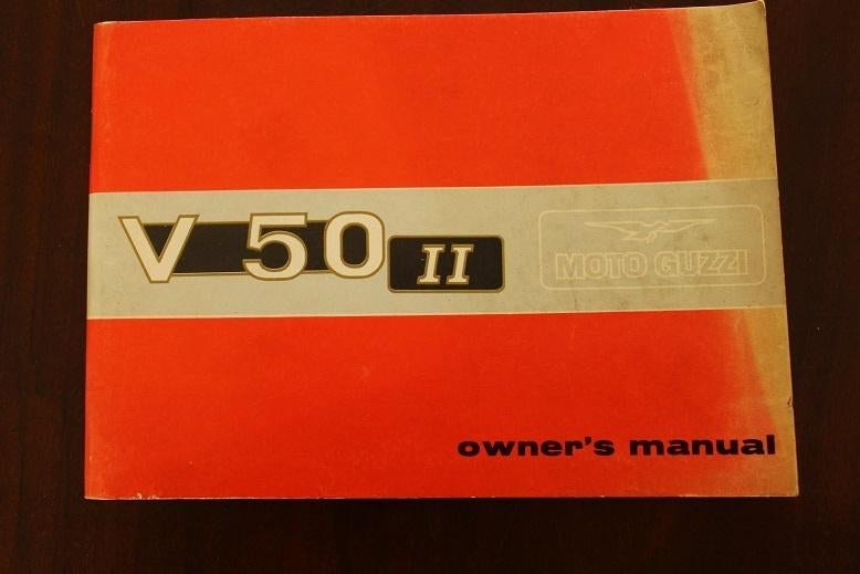Moto Guzzi V50 II 1979 motorcycle owner's manual, Ophalen of Verzenden, Moto Guzzi