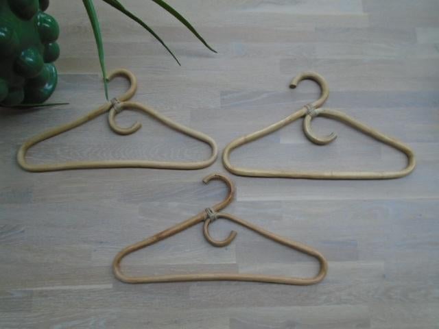 3x grove rotan, bamboe kledinghanger, shirthanger 42 cm, Ophalen of Verzenden, Zo goed als nieuw, Hout, Volwassenen