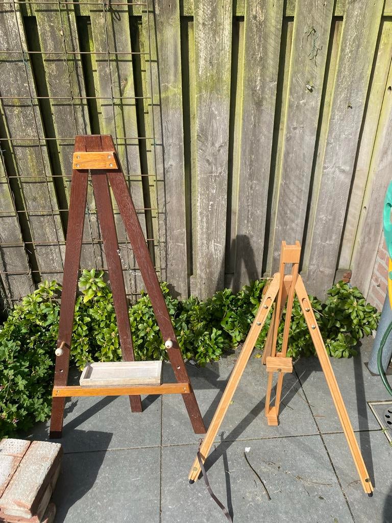 Twee schildersezels, Hobby en Vrije tijd, Schilderen, Ophalen, Gebruikt, Ezel