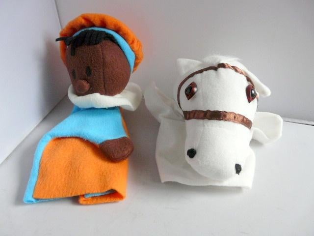 Handpoppen Piet  en Paarden - Sinterklaas - foto's, Ophalen of Verzenden, Zo goed als nieuw, Overige typen