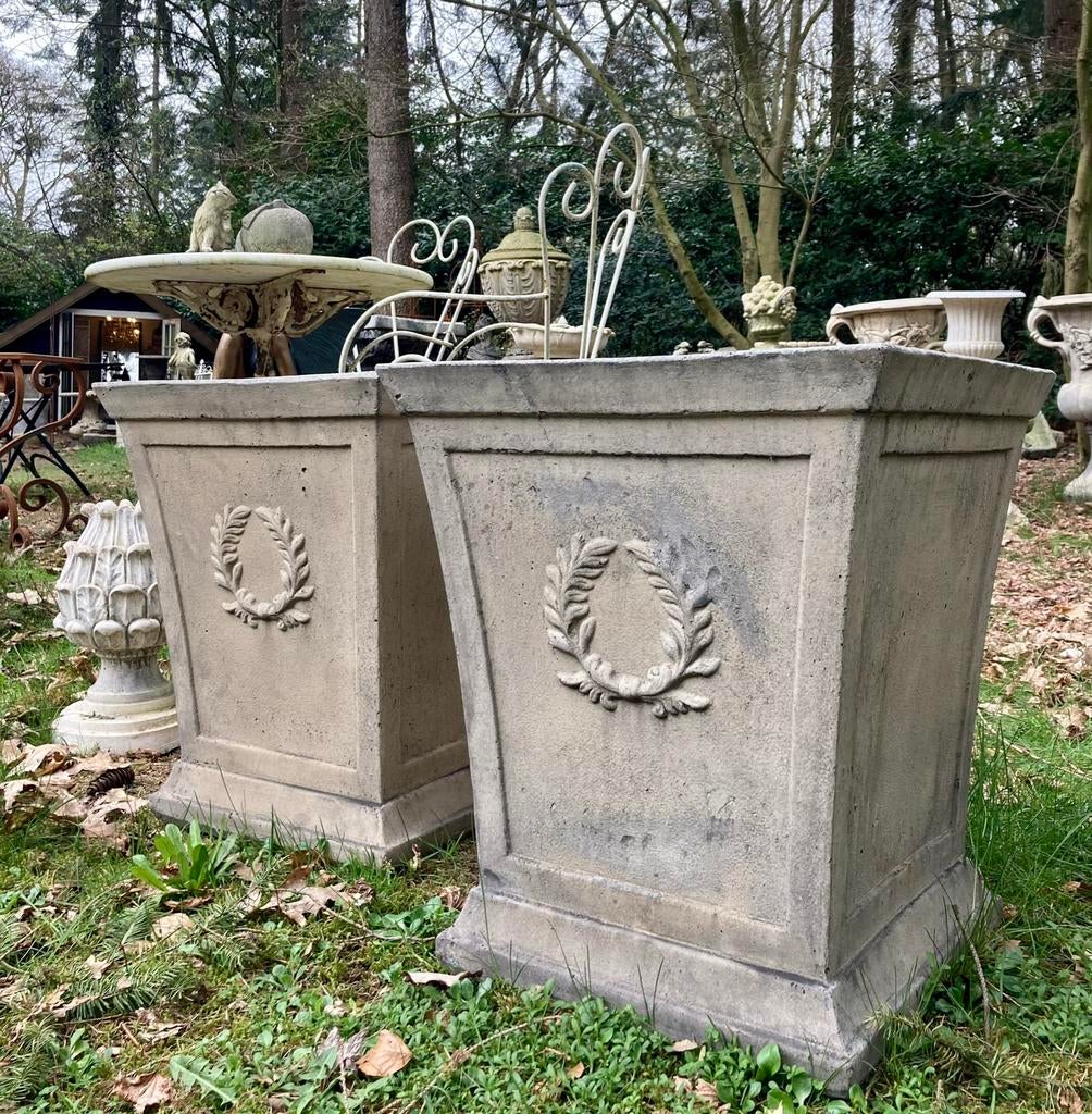 * zandsteen Tuinvaas oude Tuinpotten Franse Vaas Bloempotten, Ophalen, Steen, Rond, Zo goed als nieuw