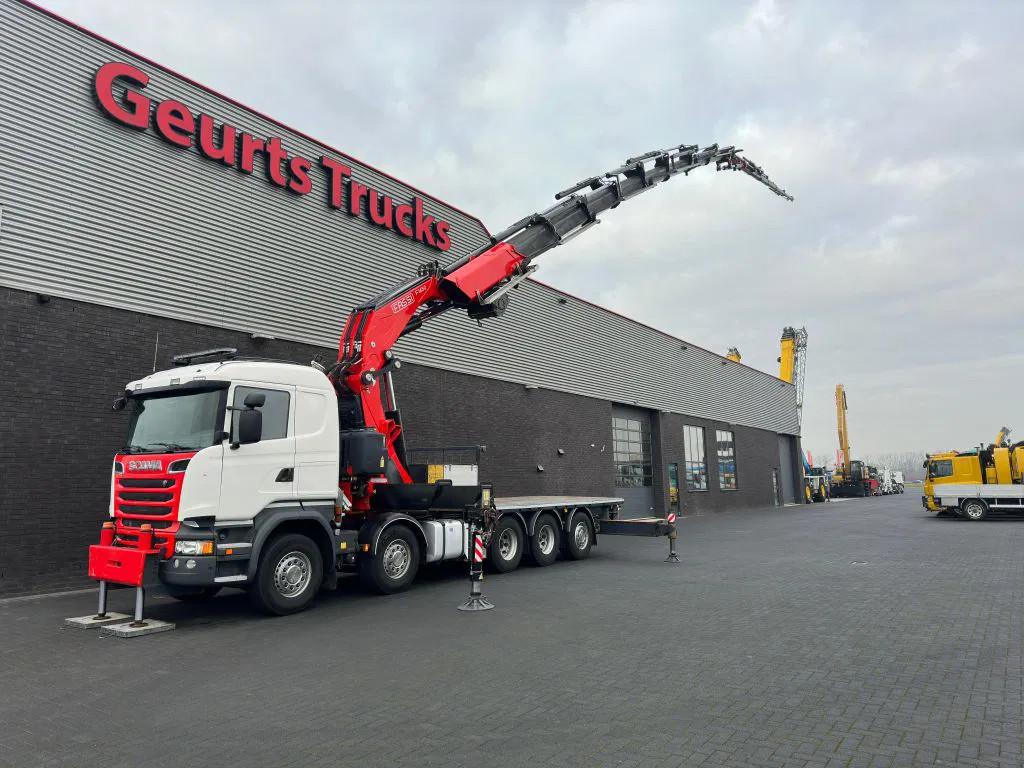 Scania R520 V8 10X4 TRIDEM + F1650RA.2.28 + JIB L816 KRAAN/K, Auto's, Vrachtwagens, Automaat, Euro 6, Scania, Bedrijf