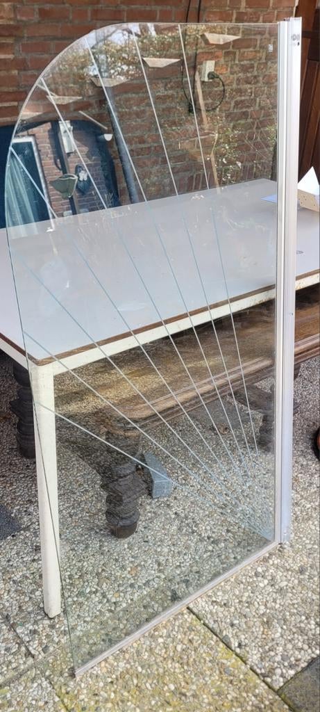 Douchescherm met patroon, Ophalen, Glas