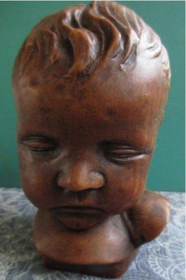 Vintage Kinderhoofdje Composiet - Gebroeders Paridon - 1940, Ophalen of Verzenden