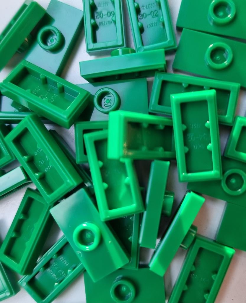 Lego 1x2 modified plate (jumper), Green (per 50), Ophalen of Verzenden, Nieuw, Losse stenen, Lego