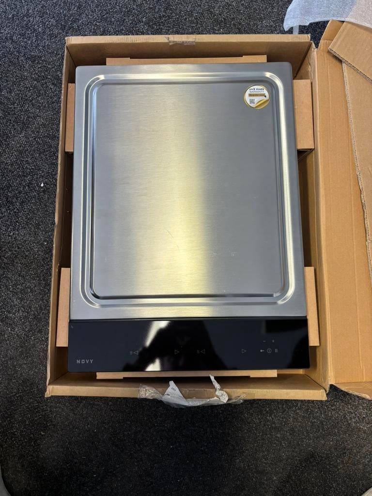 Novy 3753 Teppanyaki 38 cm grillplaat inductiekookplaat, 3 kookzones of minder, Ophalen of Verzenden, Zo goed als nieuw, Inbouw