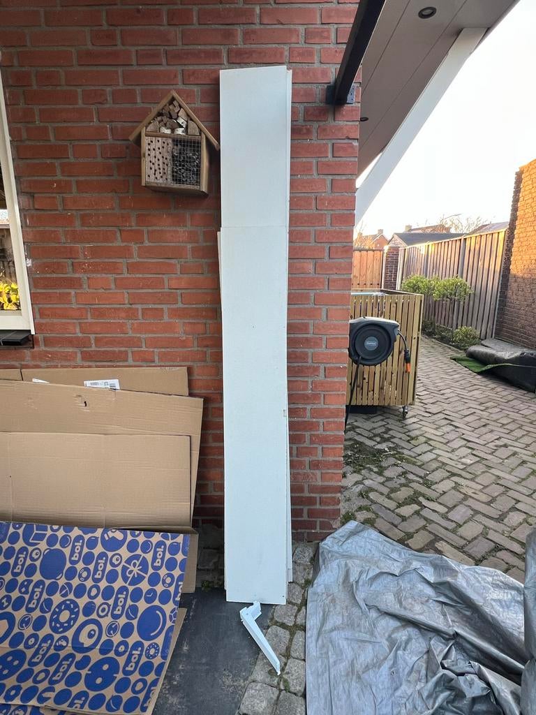 Witte kelderplanken MDF met plankdragers 13 st., Ophalen, Gebruikt, Minder dan 25 mm, Plank