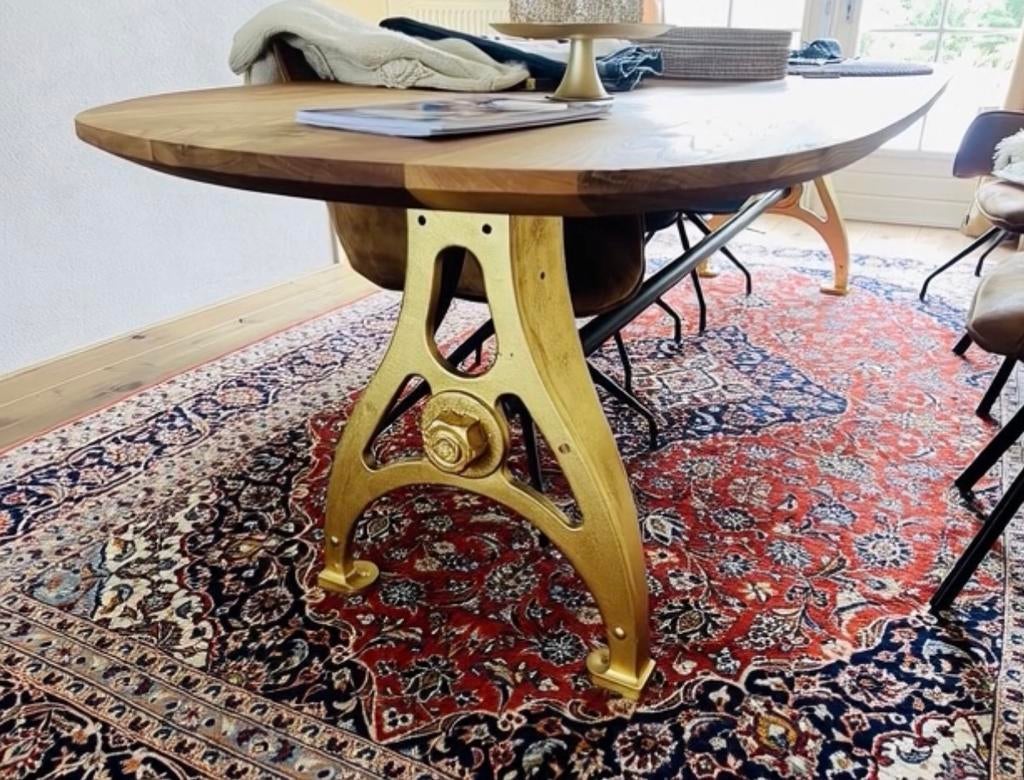 Deens ovale eiken eetkamertafel 280 cm, Huis en Inrichting, Eikenhout, 200 cm of meer, Ophalen of Verzenden, Zo goed als nieuw