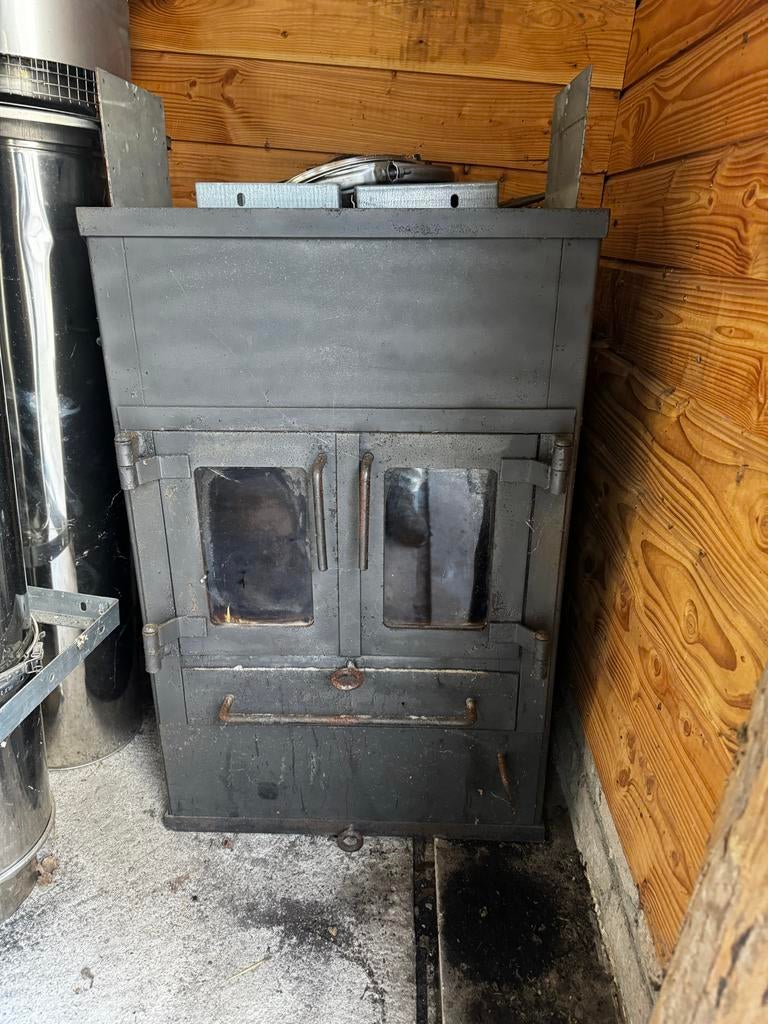 Houtkachel inclusief dubbelwandige pijpen, Ophalen, Gebruikt, Houtkachel, X