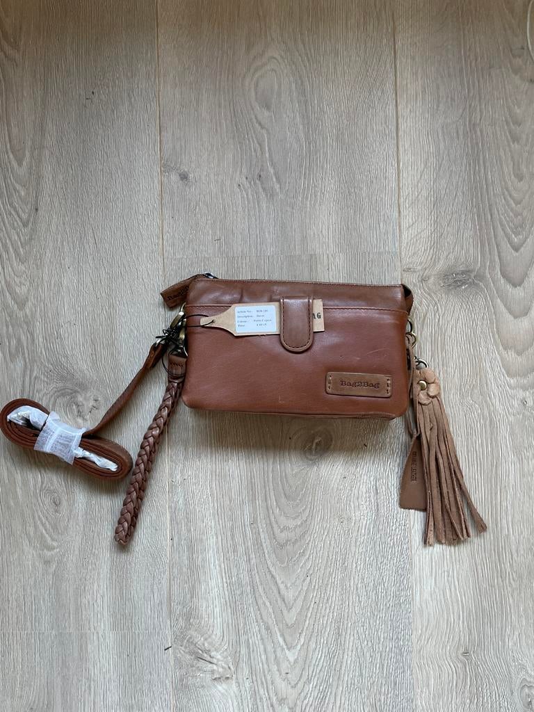 Bag2Bag leren tasje - nieuw, Ophalen of Verzenden, Nieuw, Bruin, Schoudertasje