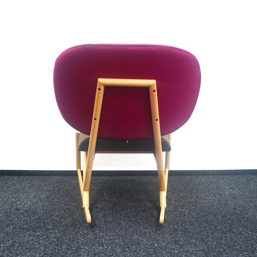 Moroso Klara Schommelstoel | Design Fauteuil | Roze / Bruin, Gebruikt, -, -, 75 tot 100 cm