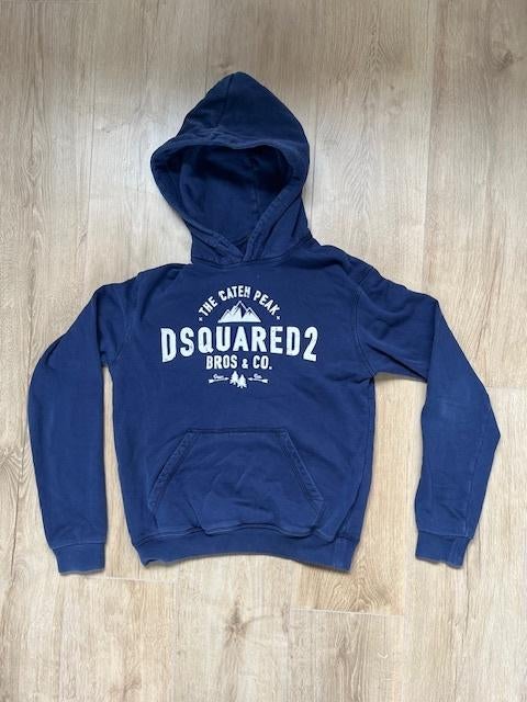 Originele DSQUARED2 blauwe Hoody maat 14Y, Gebruikt, Trui of Vest, Dsquared2, Ophalen of Verzenden