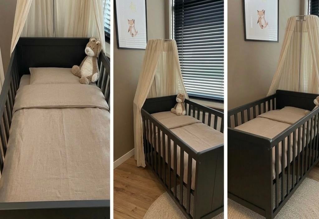 Babybed ledikant Ralph II en Himlavalv matras, Ophalen, Zo goed als nieuw, Ledikant