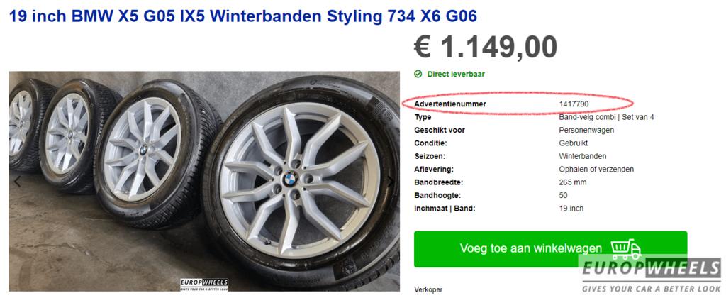 Advertentie reserveren ( zoek het advertentie nummer dat bij, -, -, Nieuw, Ophalen of Verzenden