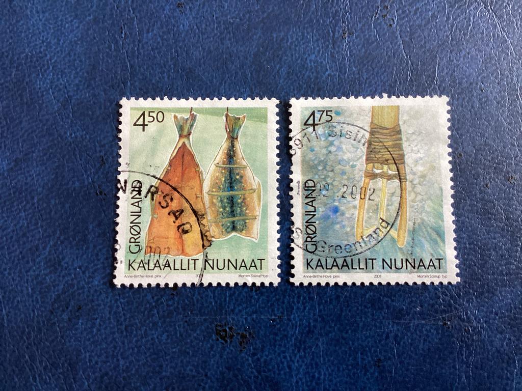 Grønland - 2002, 2 stuks -Mi.366/67, Ophalen of Verzenden, Gestempeld