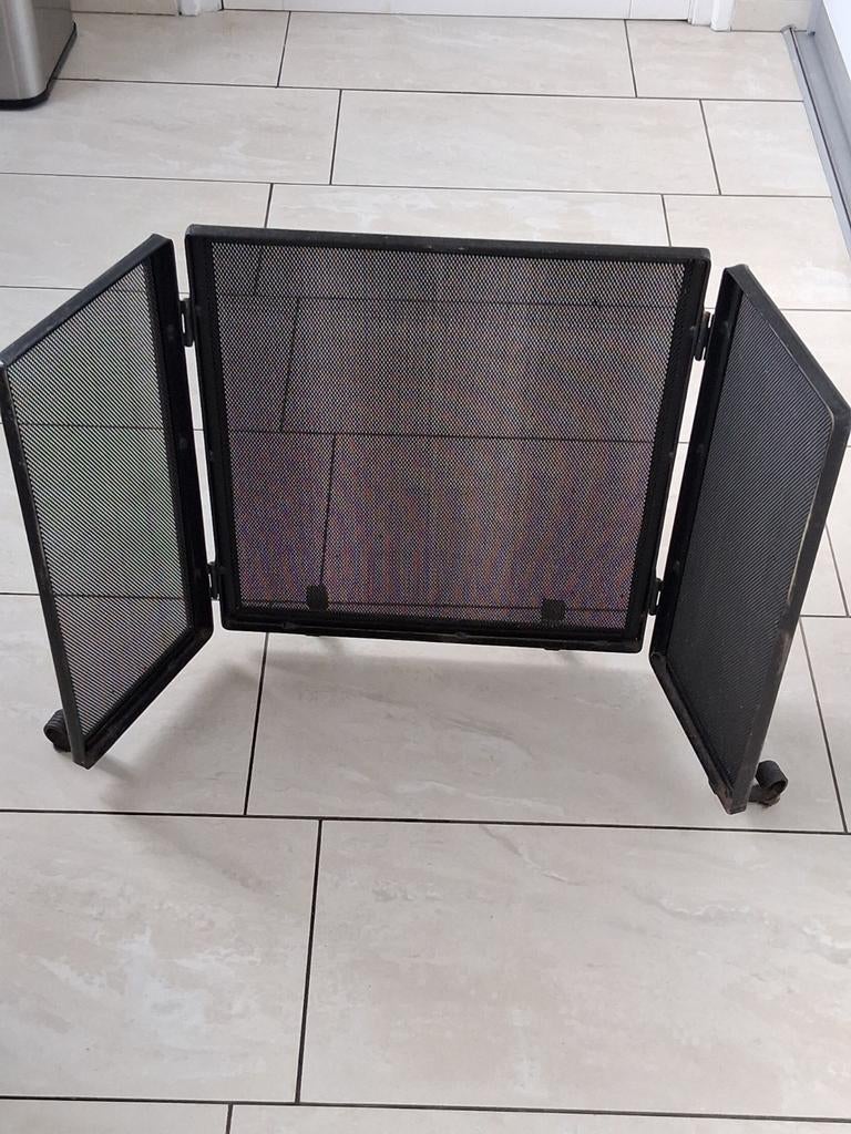 3 delig haardscherm, Ophalen, Zo goed als nieuw, Vrijstaande haard, Houthaard