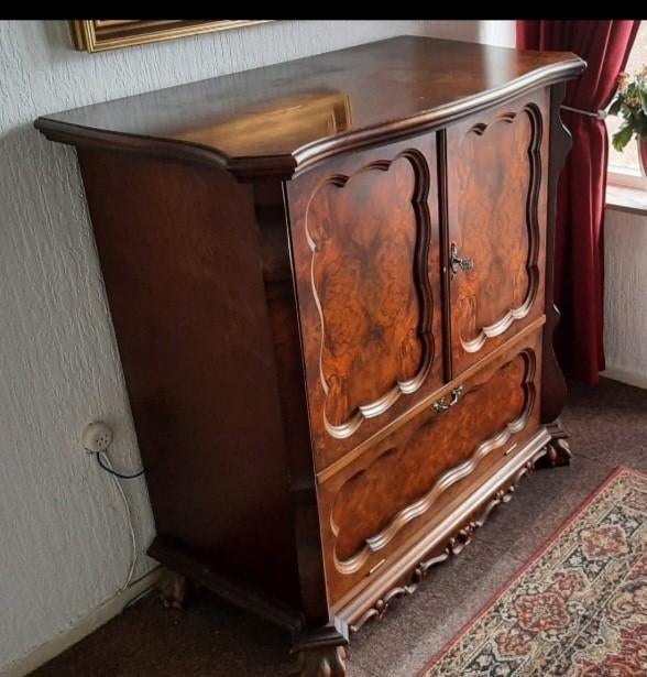 Klassieke TV-kast van kersenhout, Ophalen, Gebruikt, 100 tot 150 cm, Kersenhout