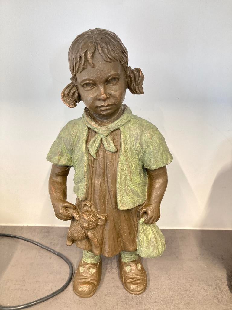 Geert Kunen beeld Meisje met beer, Antiek en Kunst, Ophalen of Verzenden