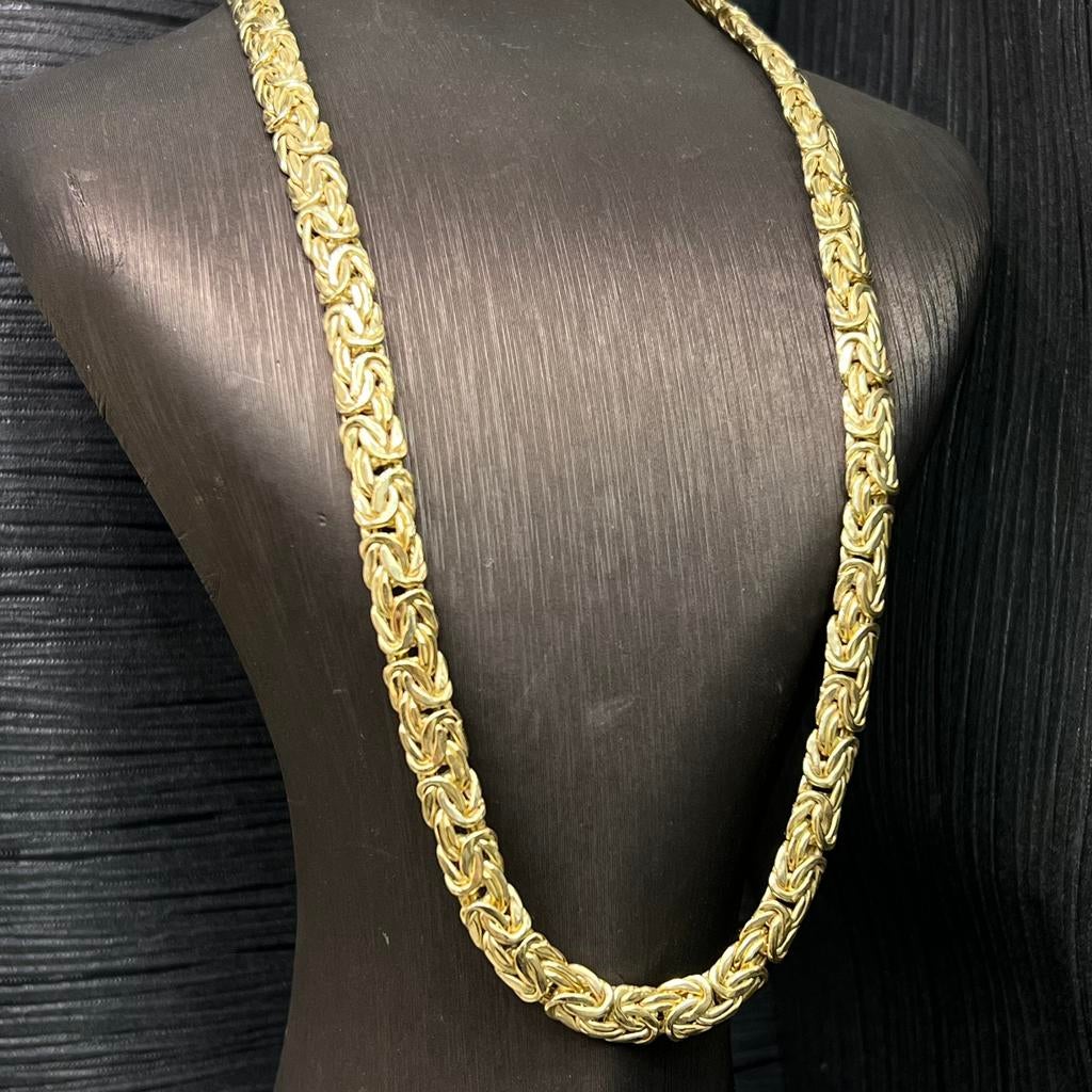 14 karaat gouden ketting prachtig schakel italy, Ophalen of Verzenden, Nieuw, Goud