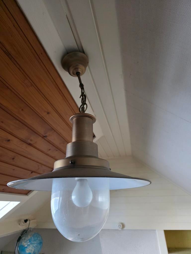 Hanglamp met glazen bol, Ophalen of Verzenden