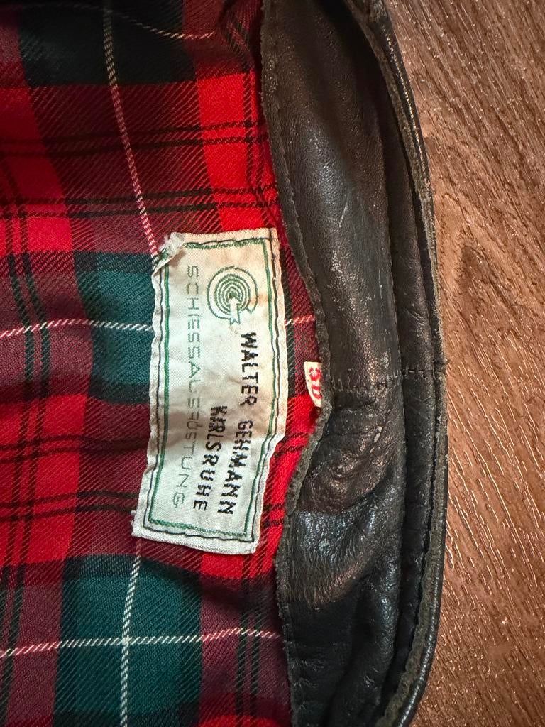 Walther leren schietjas maat 50, Ophalen of Verzenden, Gebruikt