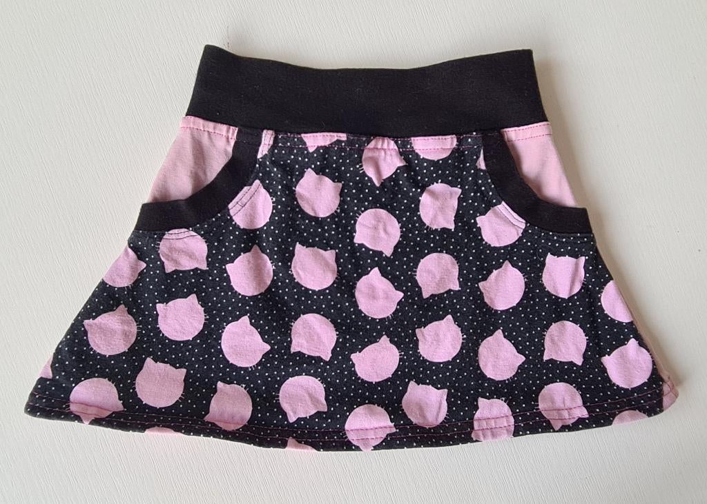 Rokje met poezenprint, mt 92, Meisje, Handgemaakt, Ophalen of Verzenden, Zo goed als nieuw