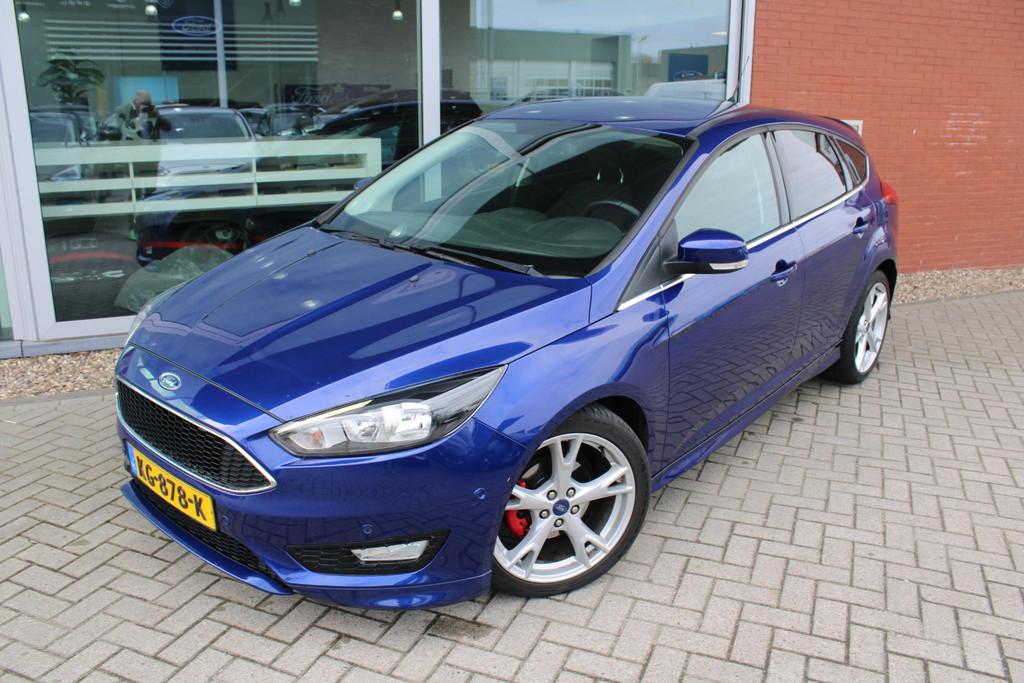 Ford Focus 1.0 Ecoboost 125 PK Titanium S-Edition | Trekhaak, Gebruikt, Blauw, Origineel Nederlands, 3 cilinders